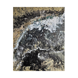 Kunstwerk auf Leinwand "Stormy Waves"