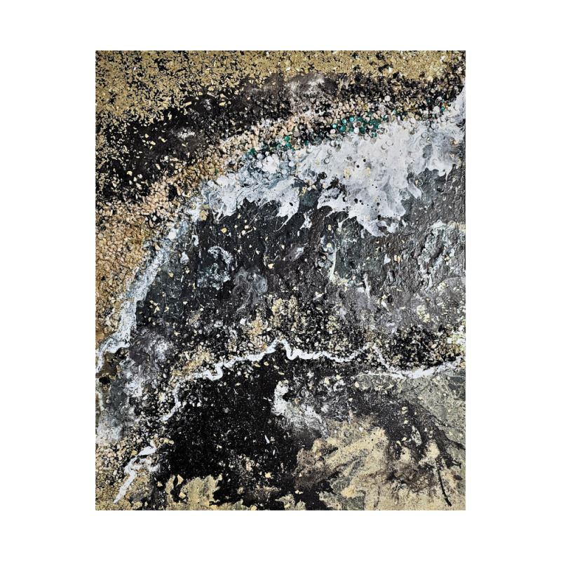 Kunstwerk auf Leinwand "Stormy Waves"
