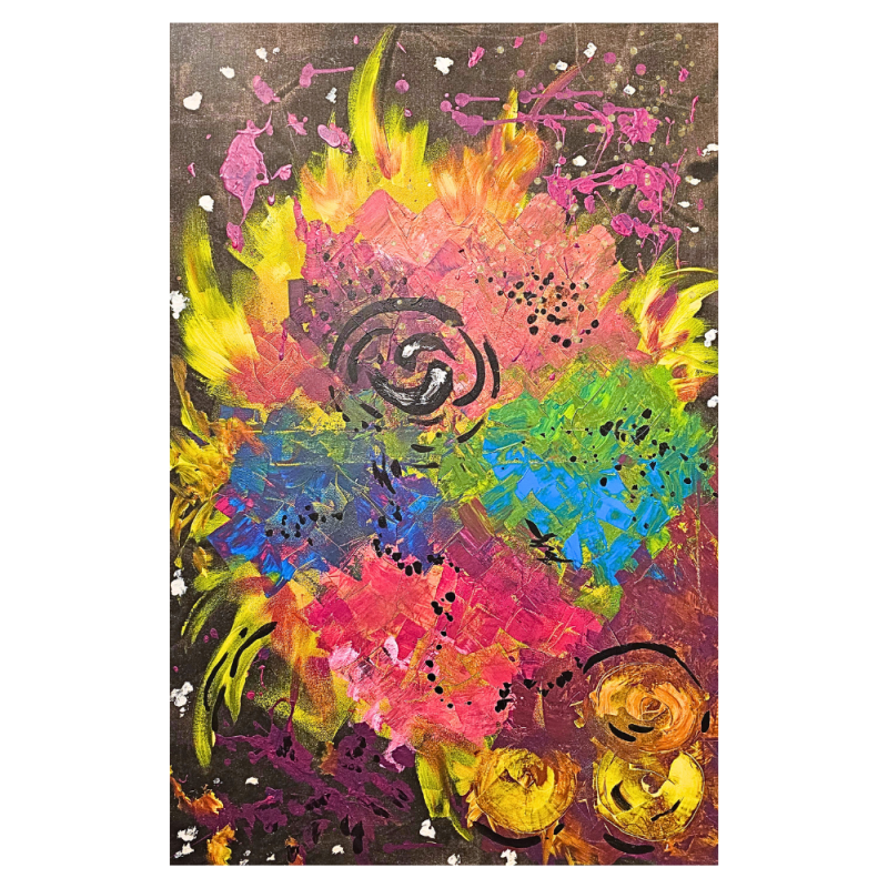 Acrylbild auf Leinwand "Color Splash"